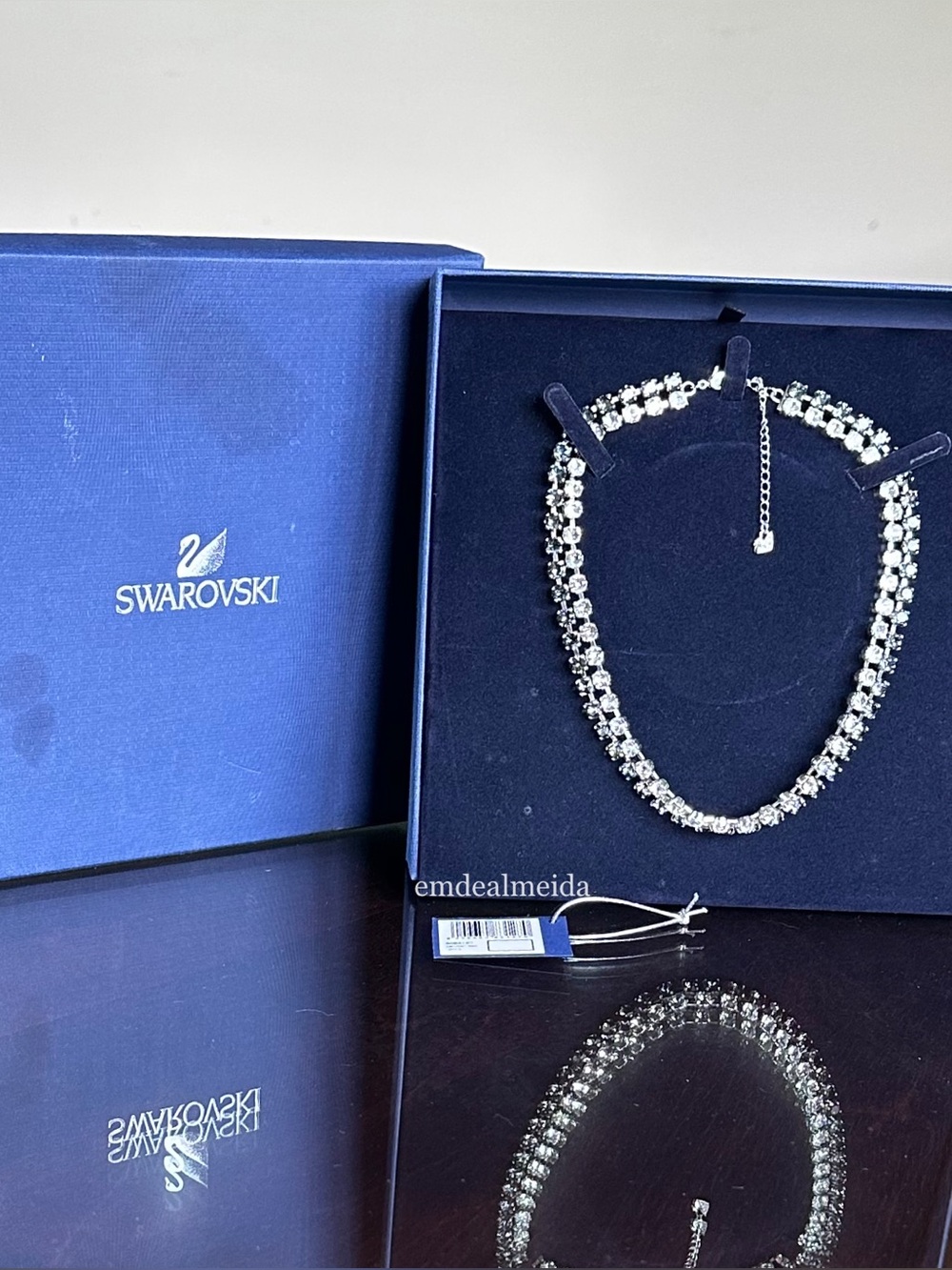 Swarovski Crystal Hot Black Diamond Accent Collar Statement Necklace 5083127